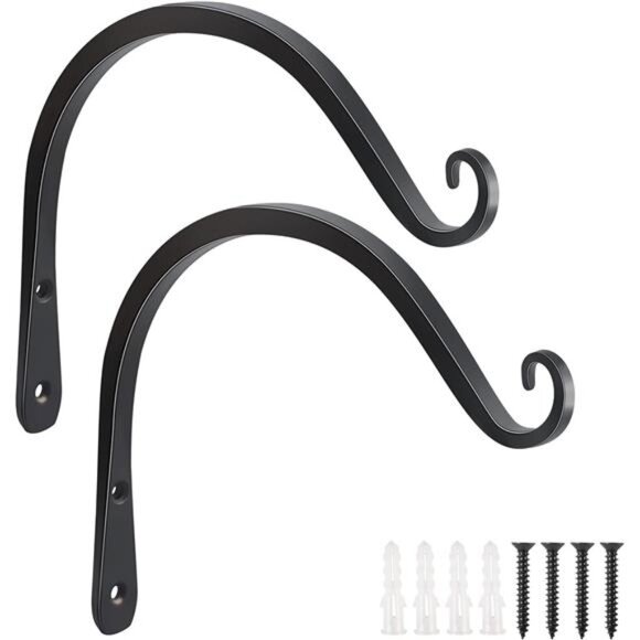2 Pack 8 Inch Hanging Plant Bracket Wall Hooks Decorative Plant - Picture 1 of 7